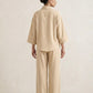 The Verona Linen Wide-Leg Pants - Beige
