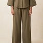The Verona Linen Set - Olive