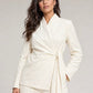 Kimono Premium Linen Blazer - Offwhite