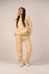 Crew Neck Pullover & Sweatpants - Set - Beige - Hushy Wear