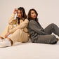 Crew Neck Pullover & Sweatpants - Set - Beige - Hushy Wear