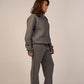 Crew Neck Pullover & Sweatpants - Set - Gray - Hushy Wear