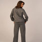 Crew Neck Pullover & Sweatpants - Set - Gray - Hushy Wear