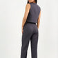 Gray Classic Vest & Pleated Straight Pants Set - Hushy Wear