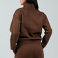 Half - Zip Lounge Top – Mocha - Hushy Wear