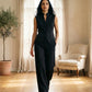 Premium V-Line Vest & Pants Set - Black