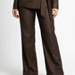[BUNDLE] - V-Line Vest Beige and Brown Elegant Wide Leg Pants