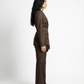 Elegant Wide-Leg Trousers – Brown