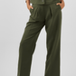 High Waist Trousers in Olive Green - Hushy Wear