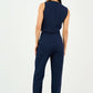 Navy Classic Vest & Pleated Straight Pants Set - Hushy Wear