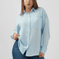Oversized Shirt In Baby Blue - Hushy Wear
