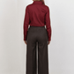 Premium High Waist Trouser - Brown - Hushy Wear