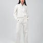 Relaxed Fit Half - Zip Sweater & Pants Set – Offwhite - Hushy Wear