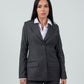 Relaxed Fit Two Button Blazer (Blazer Only) - Gray - Hushy Wear