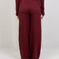 Relaxed Straight Sweatpants - Burgundy - Hushy Wear