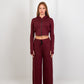 Relaxed Straight Sweatpants - Burgundy - Hushy Wear