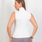 Sleeveless Basic Top - White - Hushy Wear