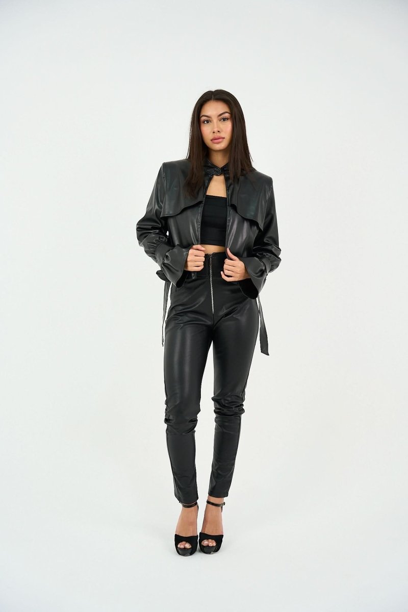 Trench Jacket - Leather - Hushy Wear
