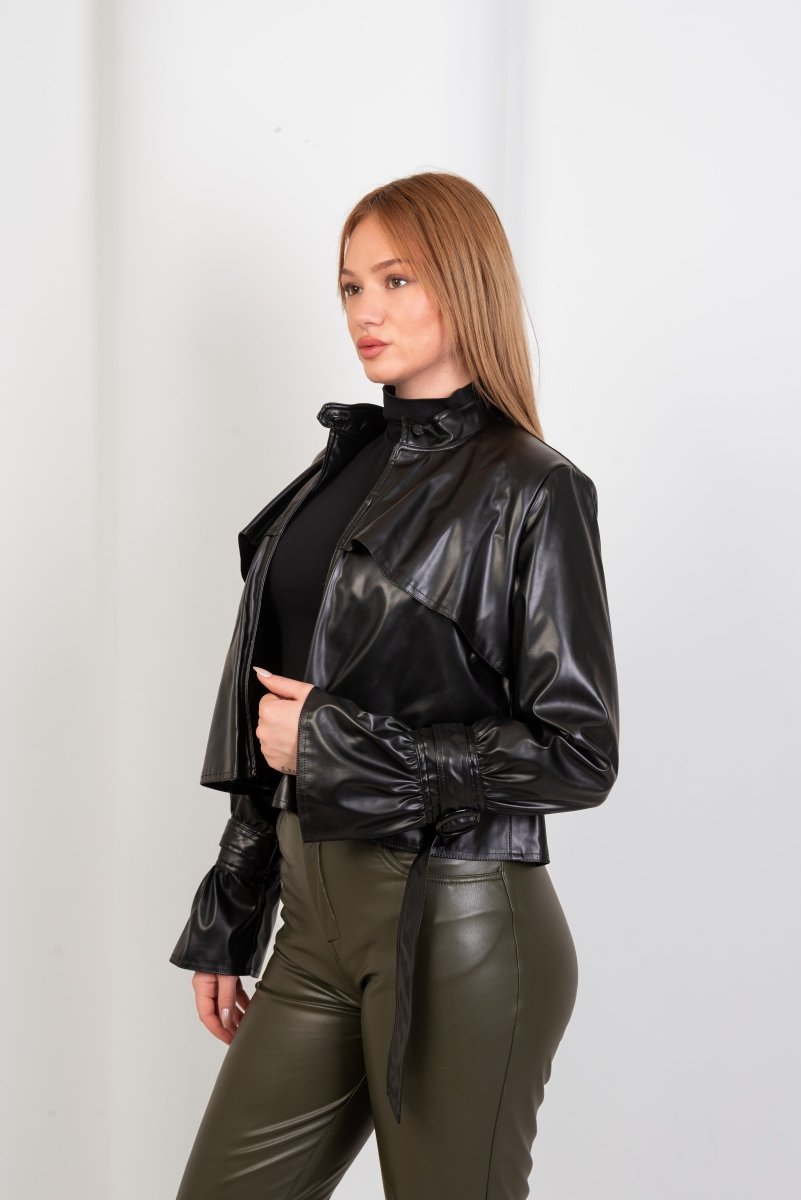 Trench Jacket - Leather - Hushy Wear