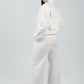 Wide - Leg Lounge Sweatpants – Off - White - Hushy Wear